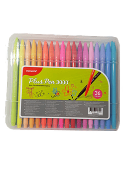 Monami Plus Pen 3000, set de 36 lápices de colores. Marcadores para lettering.