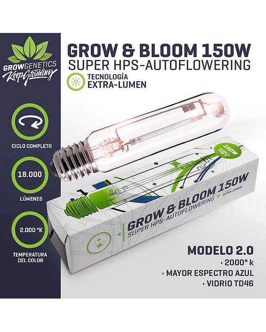 Ampolleta HPS Grow&Bloom 150w