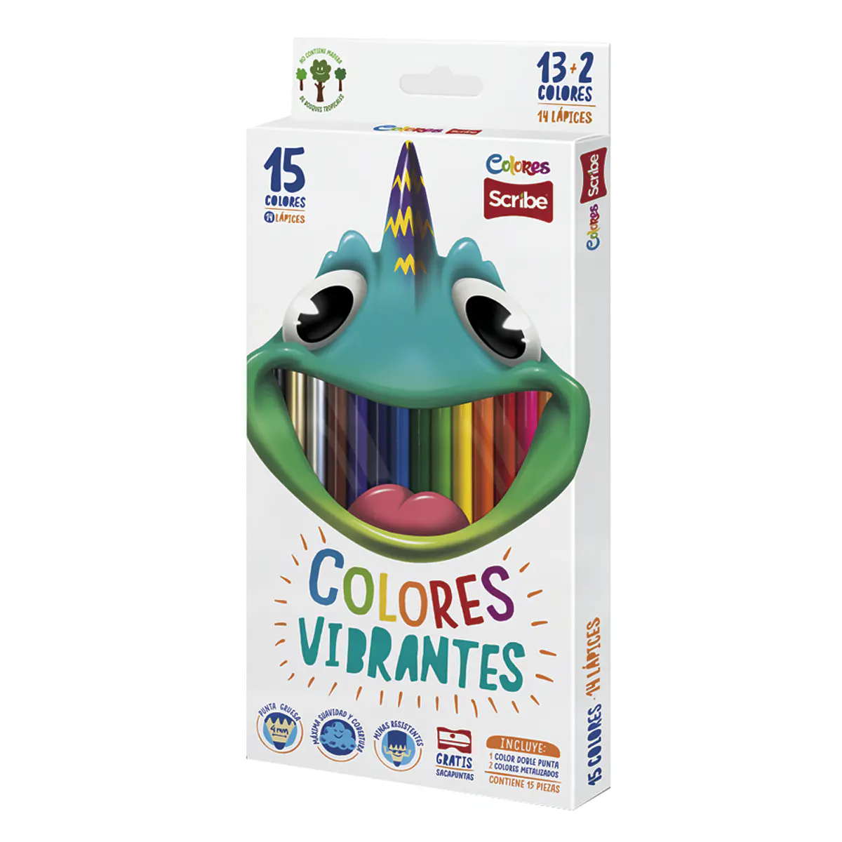 Colores Scribe Unipunta x 13 + 2 Unidades