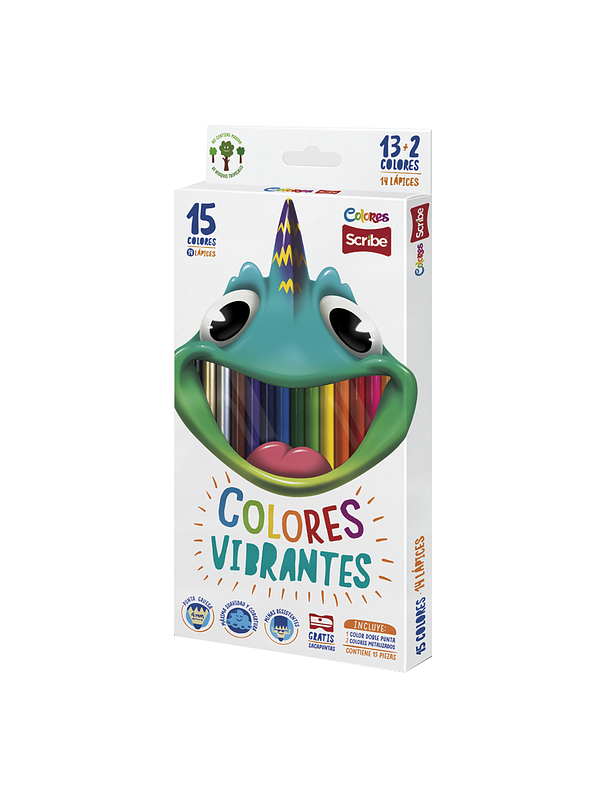 Colores Scribe Unipunta x 13 + 2 Unidades 1