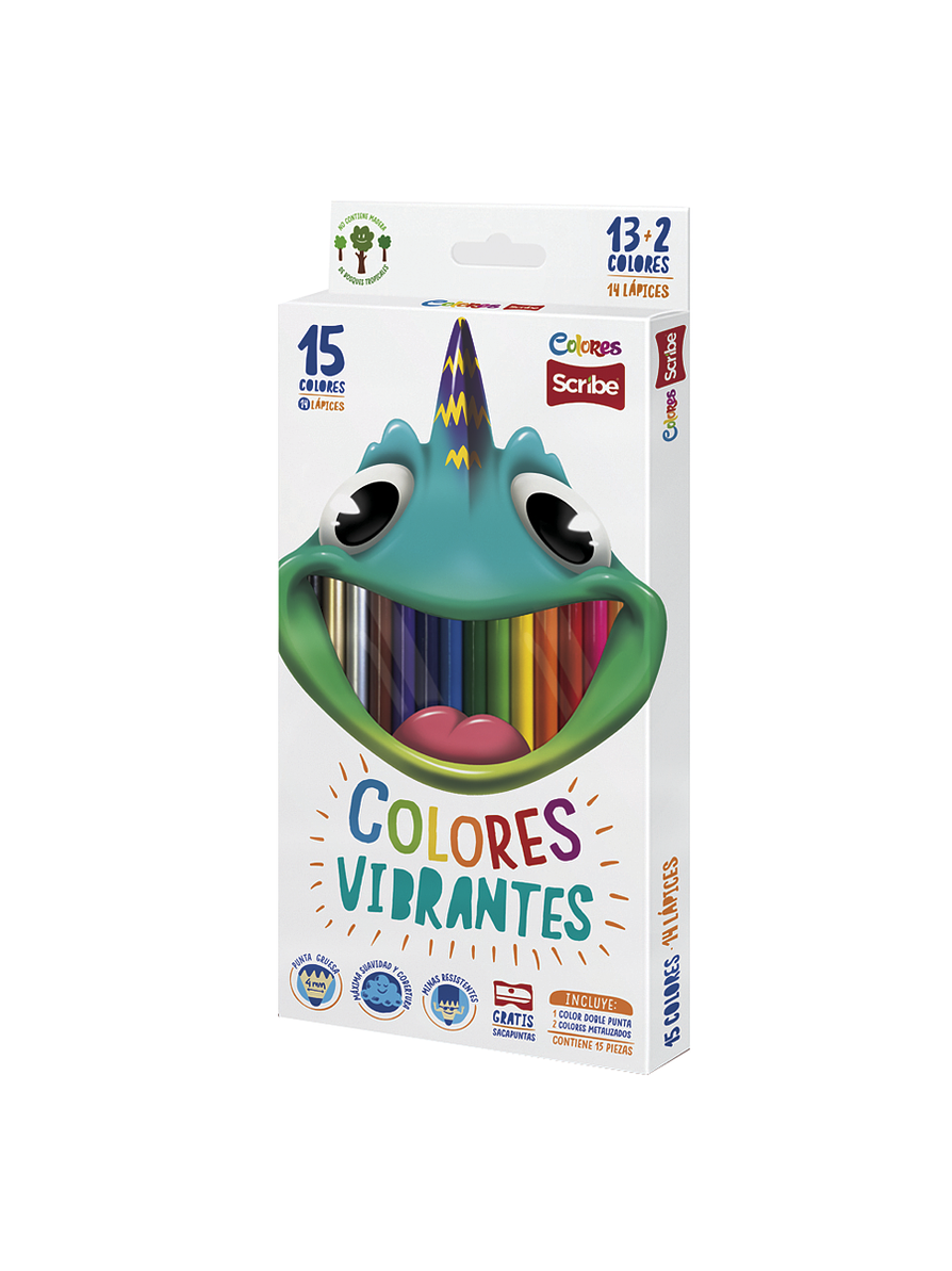 Colores Scribe Unipunta x 13 + 2 Unidades 1