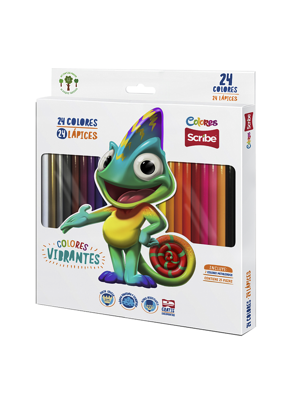 Colores Scribe Unipunta x 24 Unidades 1
