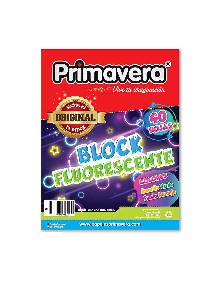 Block Primavera  Fluorescente 1