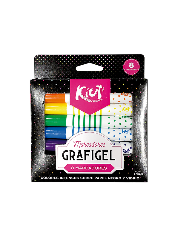 Marcadores Grafigel Kiut x 8 unidades 1