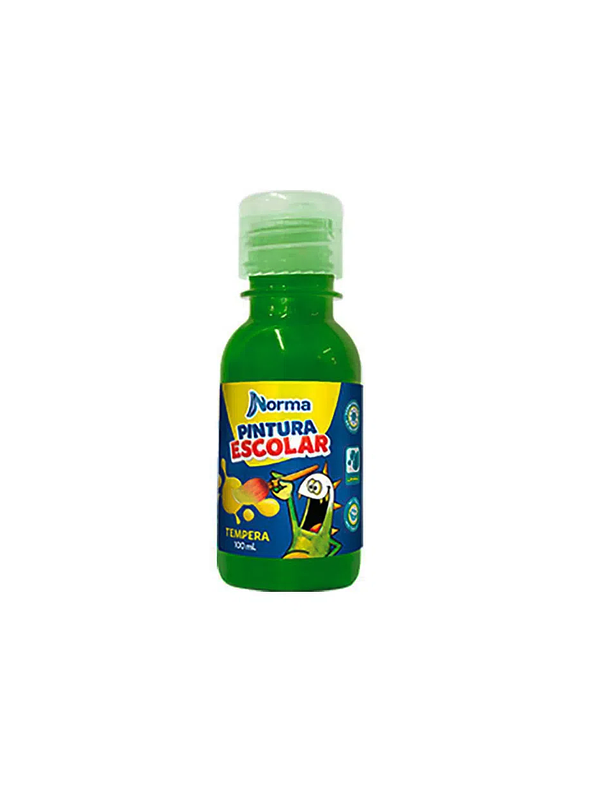 Pintura Escolar Norma 100 ml Verde 1