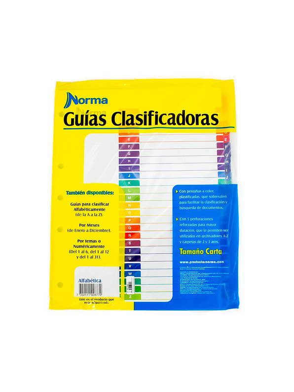 Guías Clasificadoras Norma A-Z Tamaño Carta 1