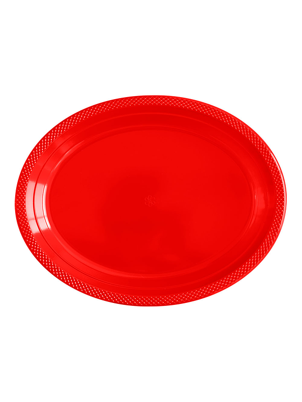 Bandeja Ovalada Deluxe Rojo X 5 Unidades 1