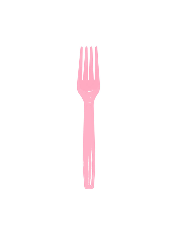 Tenedor Deluxe Rosado X 12 Unidades 1
