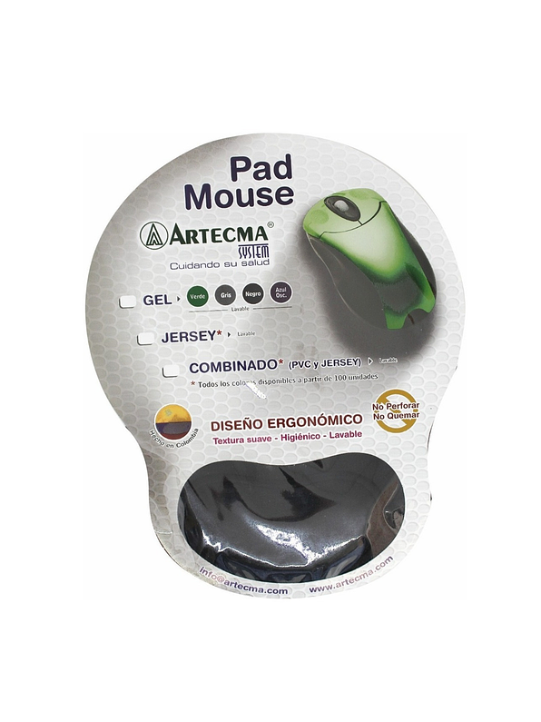 Pad Mouse Con Gel Negro Artecma 1