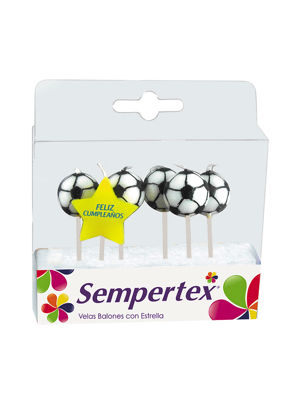 Velas Figuras Balones con Estrellas x 8 Unidades 1
