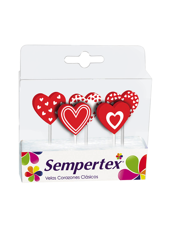 Velita Figuras Corazones Clásicos x 5 Unidades. 1