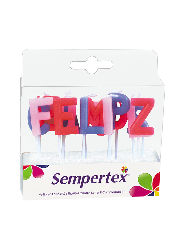 Velita Letras Feliz Cumpleaños Niña x 1 Unidades 1