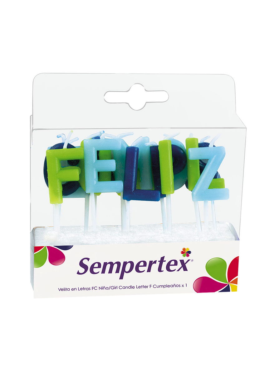 Velita Letras Feliz Cumpleaños Niño x 1 Unidades 1