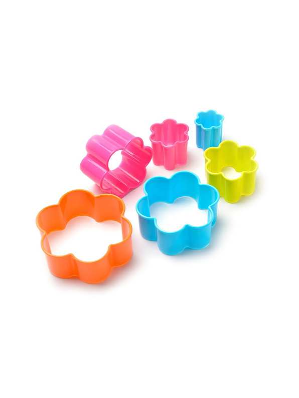 Molde Plástico Galletas Flor X 6 Unidades 1