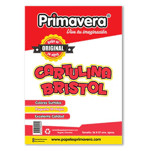 Cartulina Bristol 1/8 Blanca Primavera
