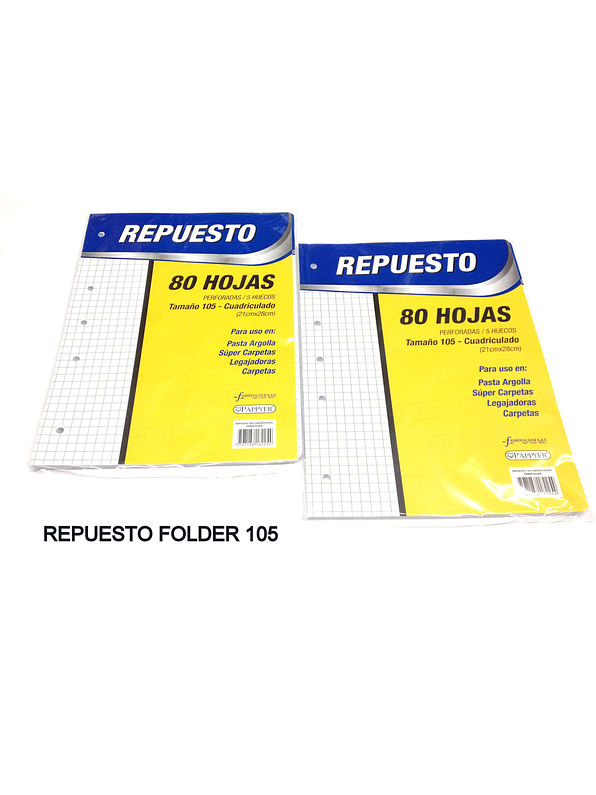 Repuesto Pasta De Argolla 105 Cuadros 1