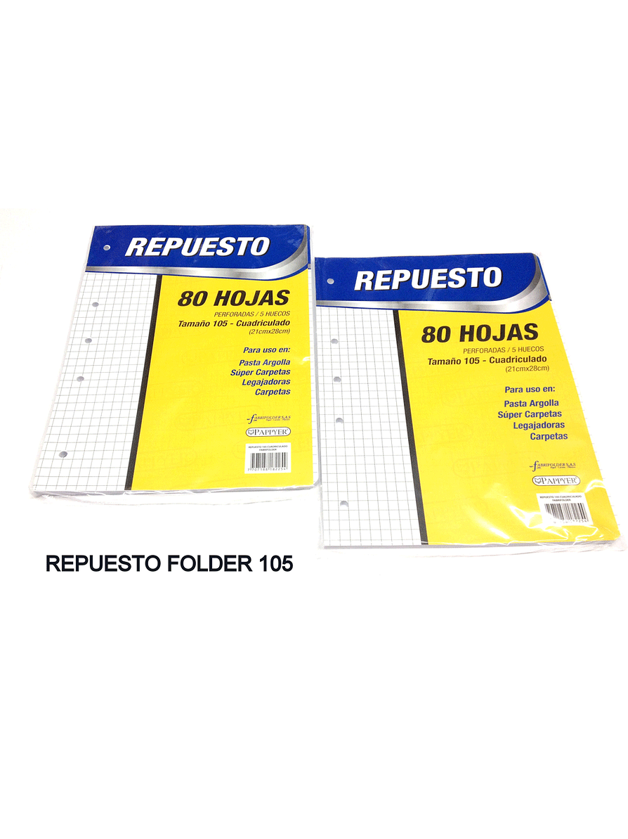 Repuesto Pasta De Argolla 105 Cuadros 1