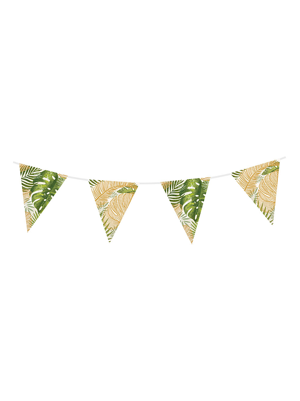 Banderola Met Hojas Tropicales con Dorado de 3.6 Mts 1