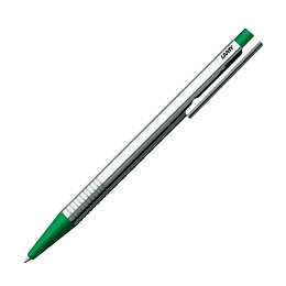 Bolígrafo Logo Acero Verde