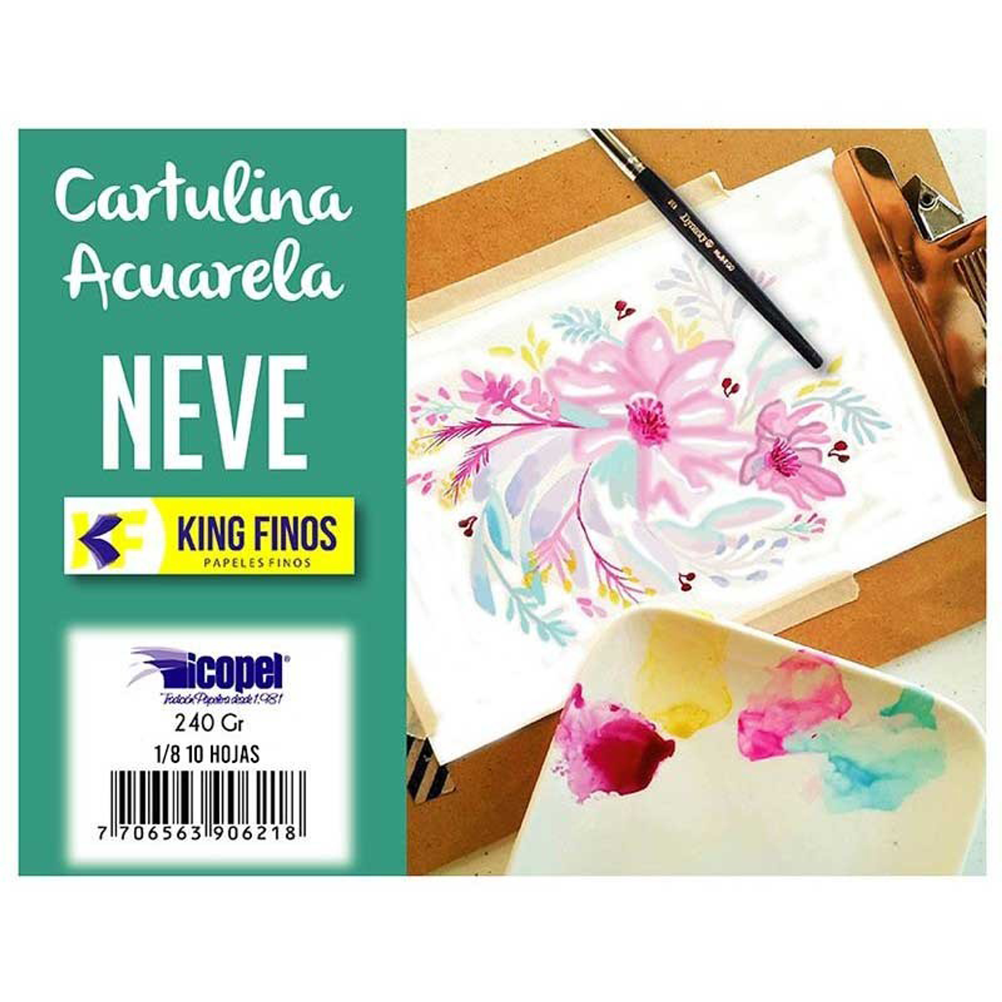 Cartulina Acuarela Neve 1/8 X 1 Unidad