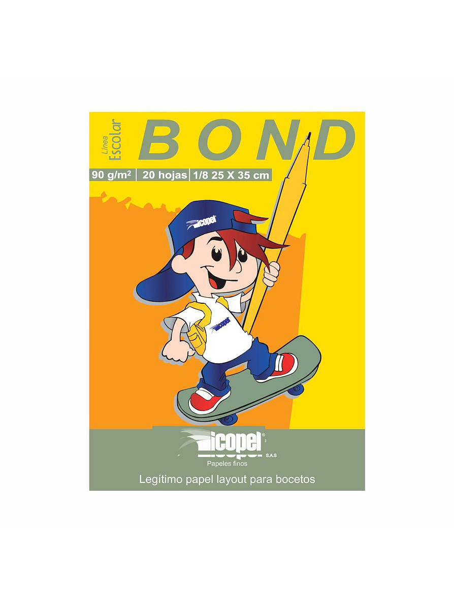 Block Papel Bond 1/8 90Gr 1