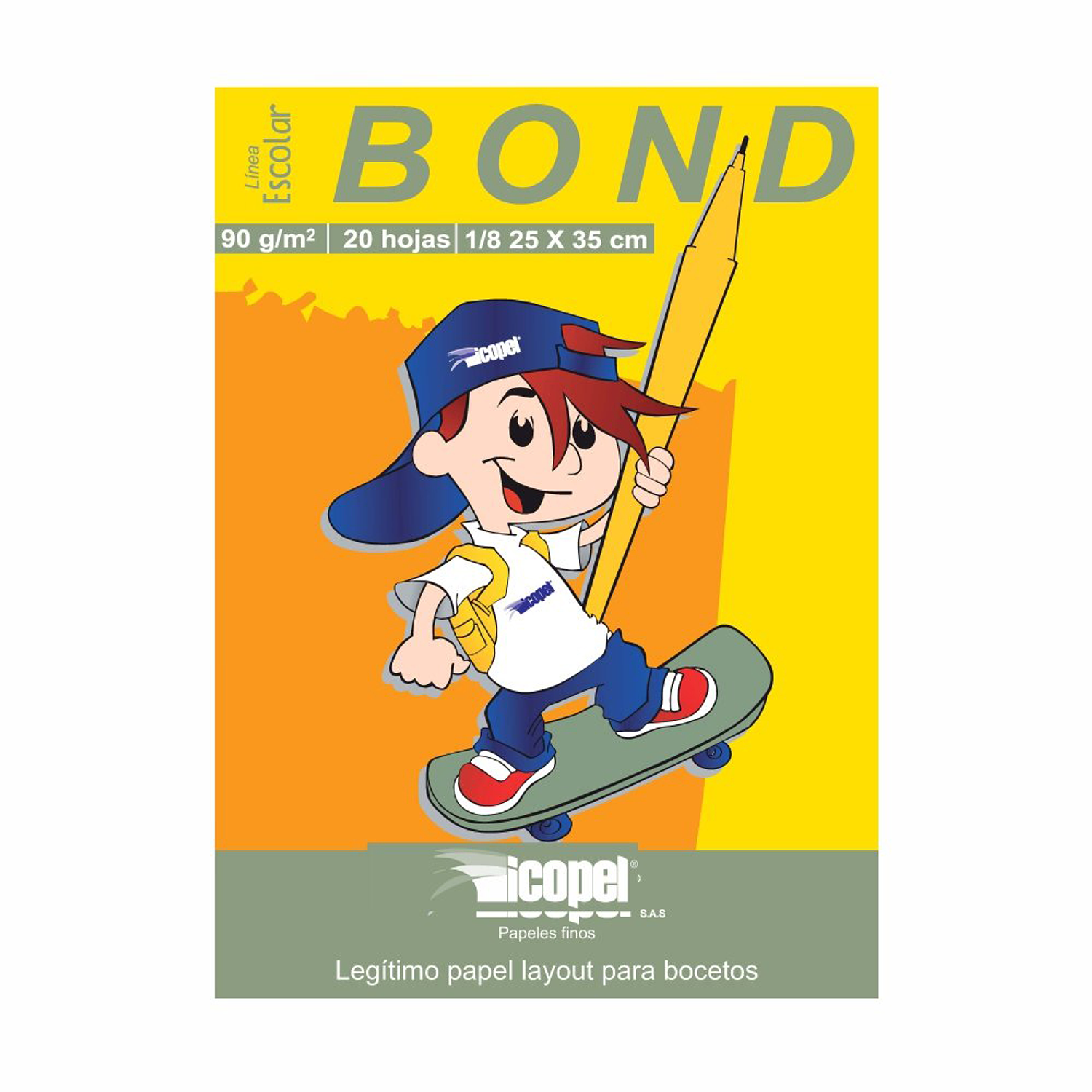 Block Papel Bond 1/8 90Gr