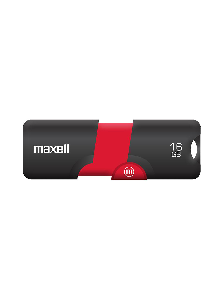 Maxell Memoria USB Flix 2.0 De 16Gb Negro/Rojo 1