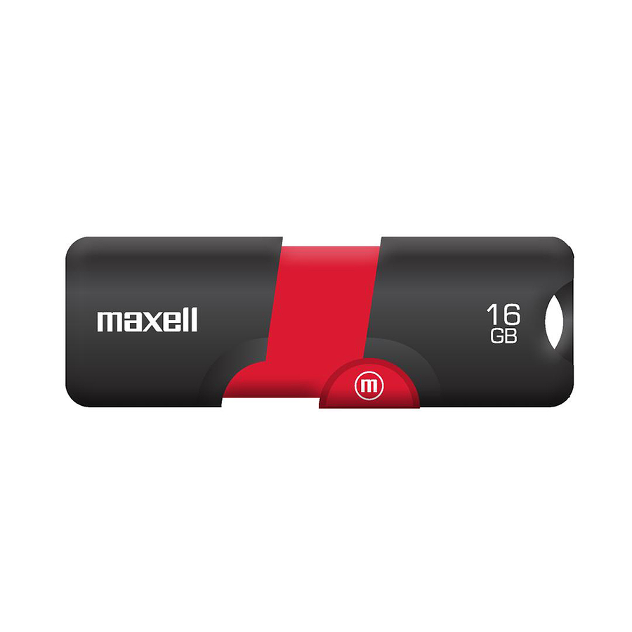 Maxell Memoria USB Flix 2.0 De 16Gb Negro/Rojo 1