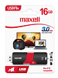 Maxell Memoria USB Flix 2.0 De 16Gb Negro/Rojo - Miniatura 2