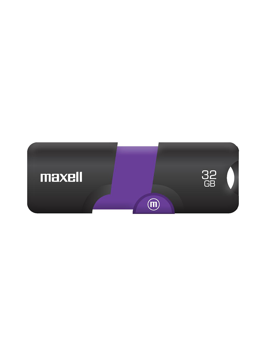 Maxell Memoria USB Flix 2.0 De 32Gb Negro/Morado 1