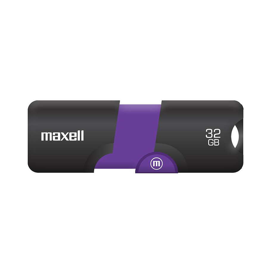 Maxell Memoria USB Flix 2.0 De 32Gb Negro/Morado 1