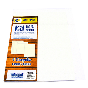 Kit Hoja De Vida King Finos Blanco Granito