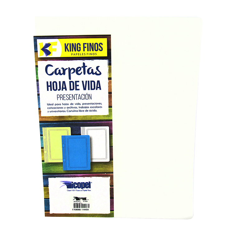 Carpeta Para Hoja De Vida Blanco Ártico