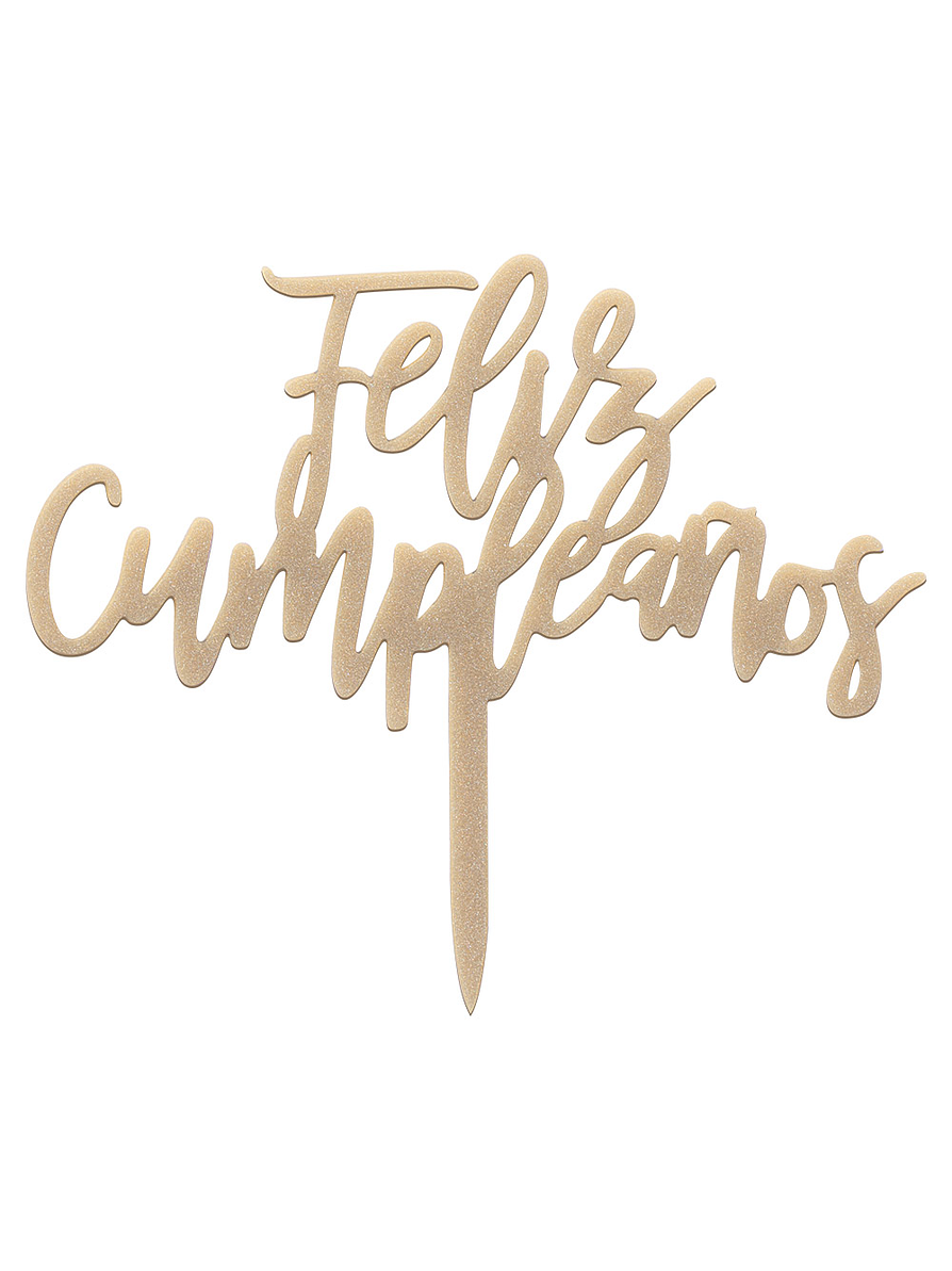 Topper Feliz Cumpleaños Radiante X 1 Unidad 1