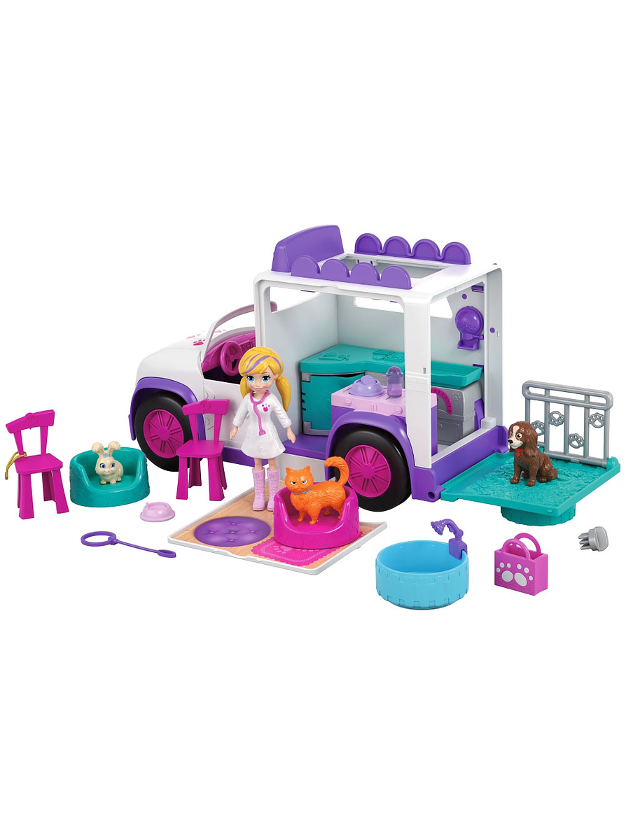 Polly Pocket Hospital Móvil De Animalitos 3