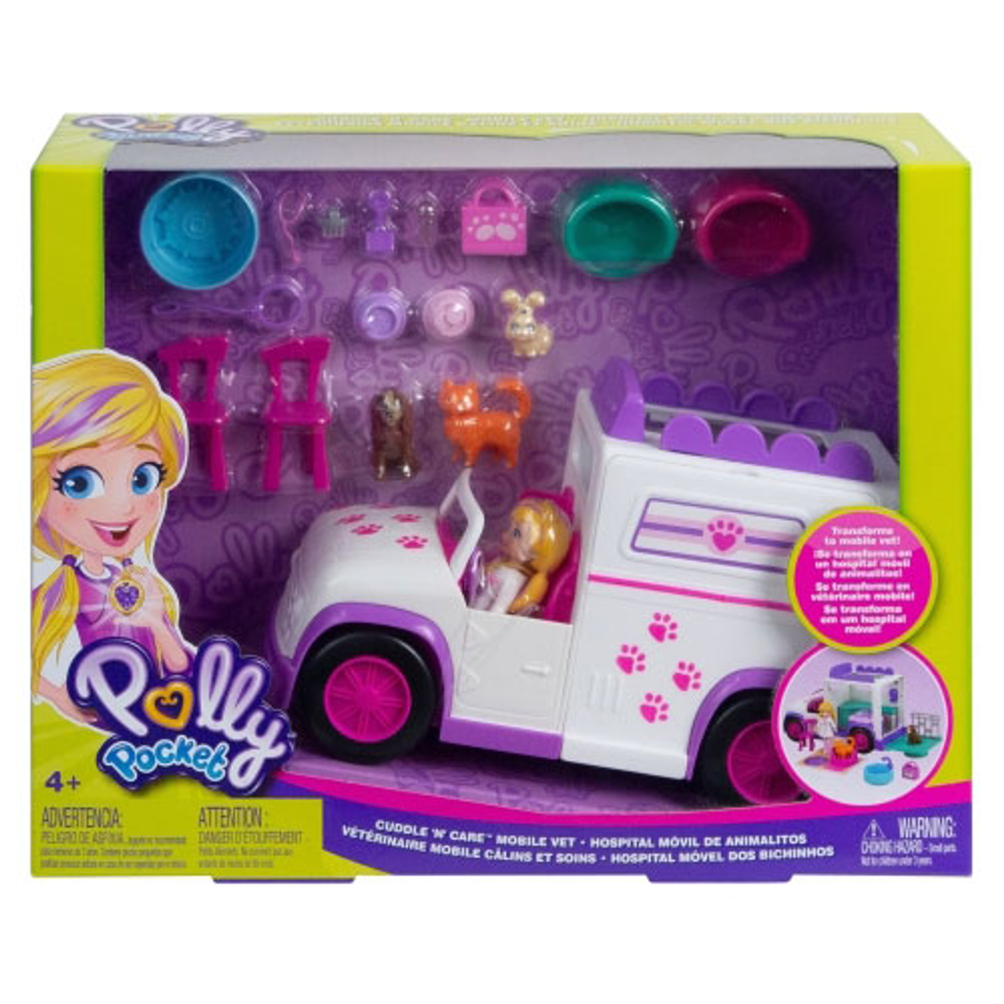 Polly Pocket Hospital Móvil De Animalitos 1