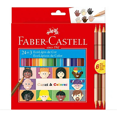 Colores Faber-Castell Caras Y Colores 24 + 3