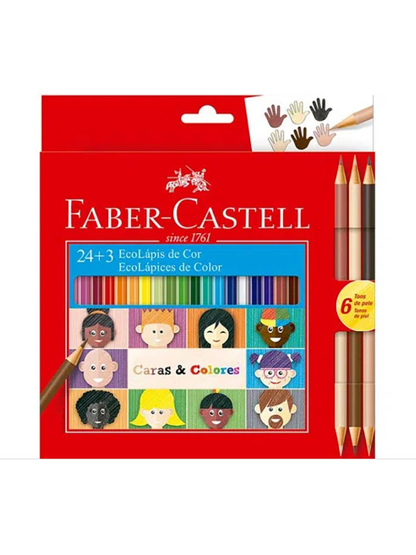 Colores Faber-Castell Caras Y Colores 24 + 3 1