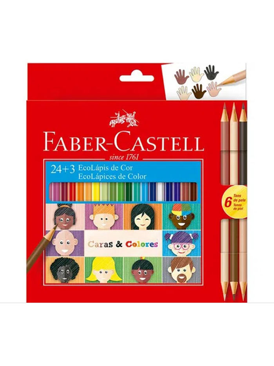 Colores Faber-Castell Caras Y Colores 24 + 3 1