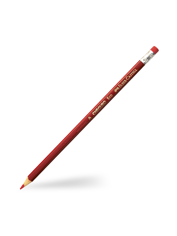 Lápiz Rojo Chequeo Triangular Faber-Castell 1