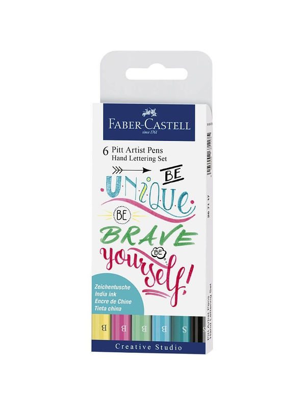 Marcadores Pitt Pen Lettering X 6 Unidades 1