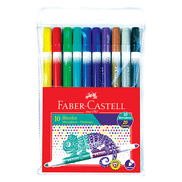Plumones Faber-Castell Bicolor X 10 Unidades