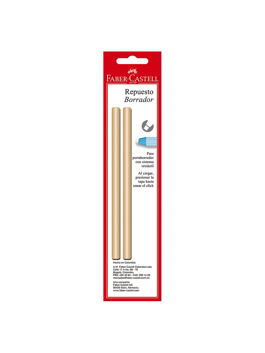 Repuesto Faber-Castell Porta Borrador X 2 1
