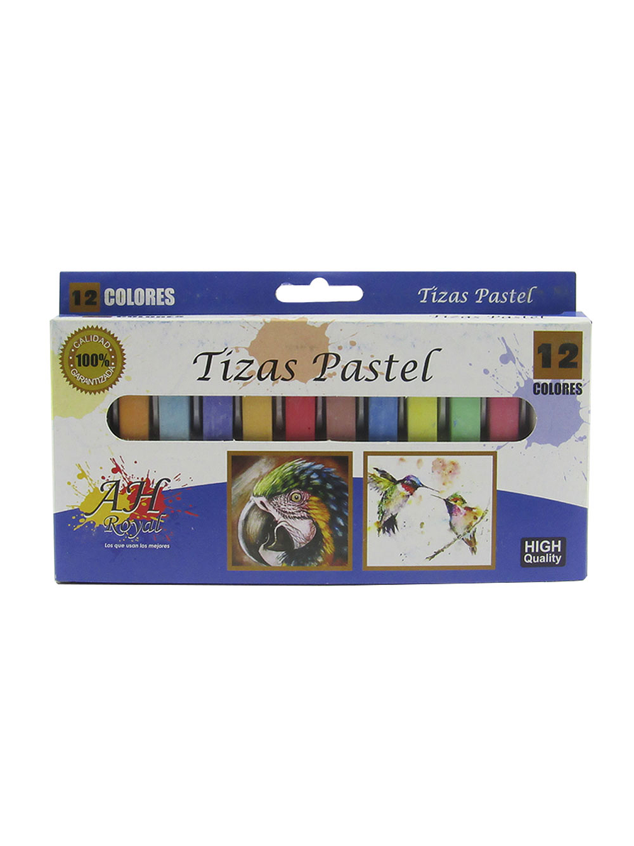 Tiza Pastel Ah Royal Larga X 12 Unidades 1
