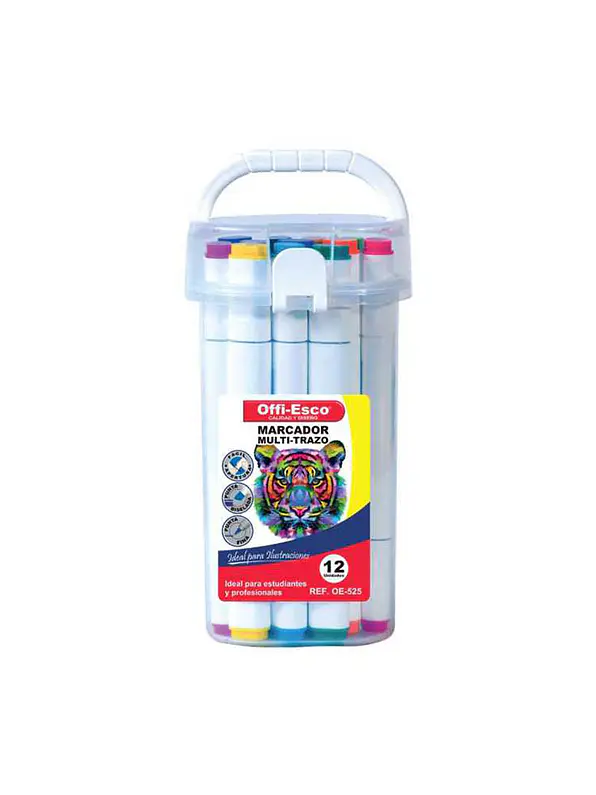 Marcador Multitrazo Permanente Offi-Esco X 12 Unidades 1