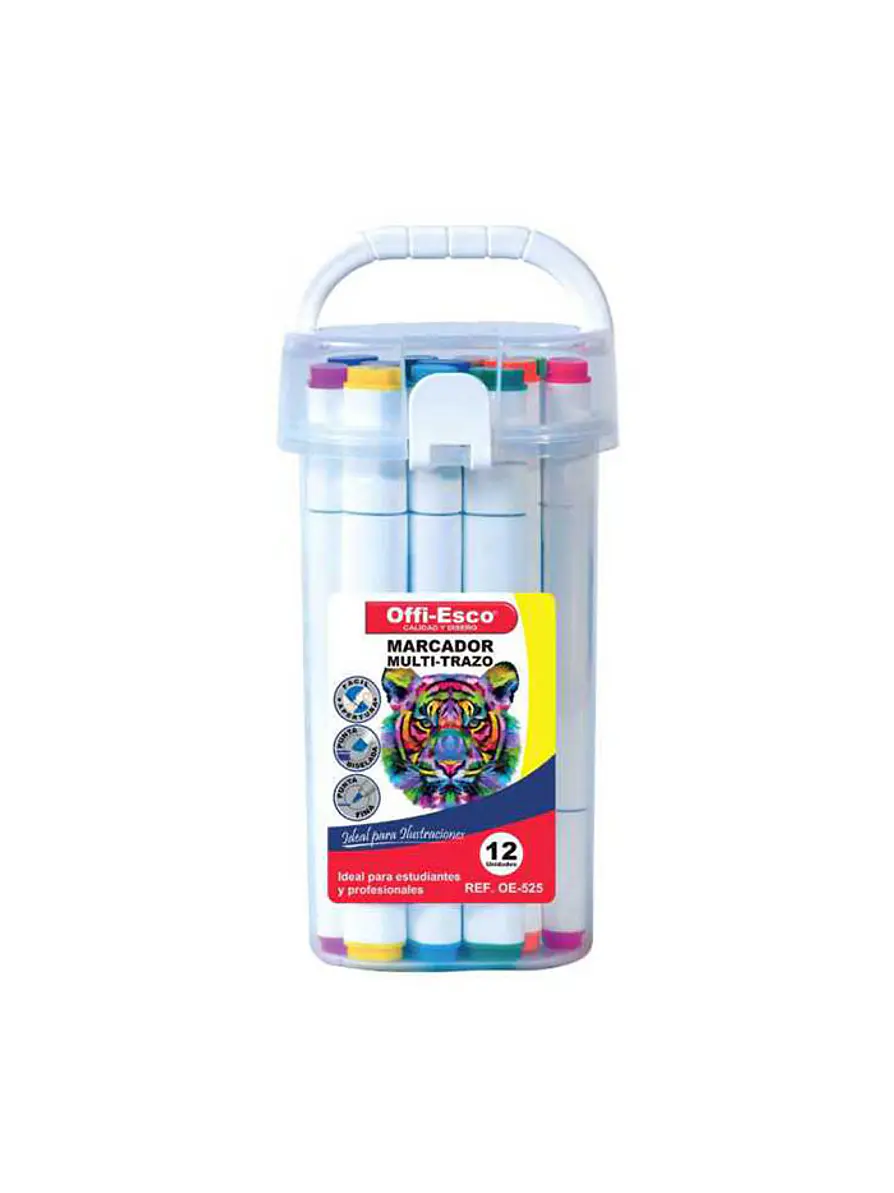 Marcador Multitrazo Permanente Offi-Esco X 12 Unidades 1