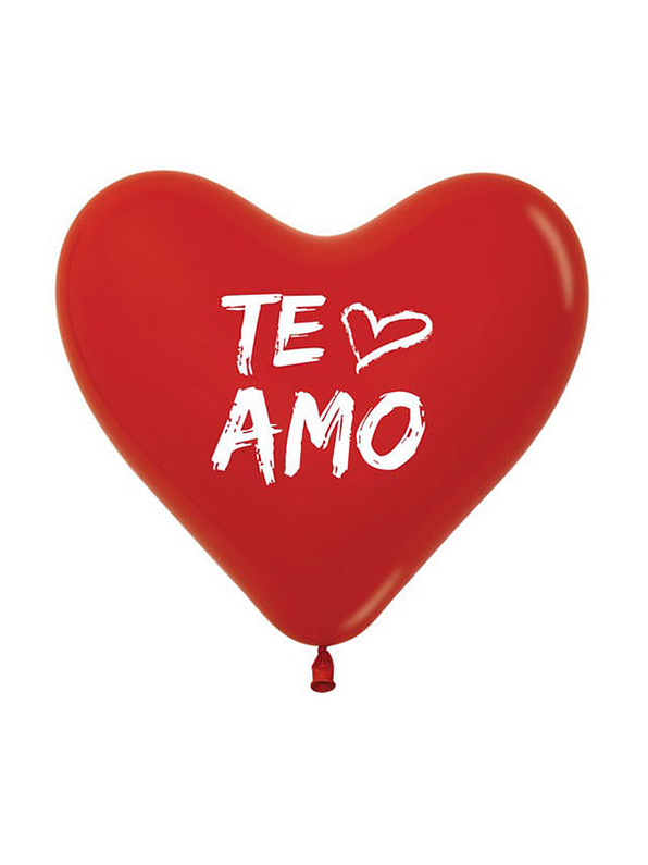 Globo Corazón Fashion Rojo Te Amo x 12  1