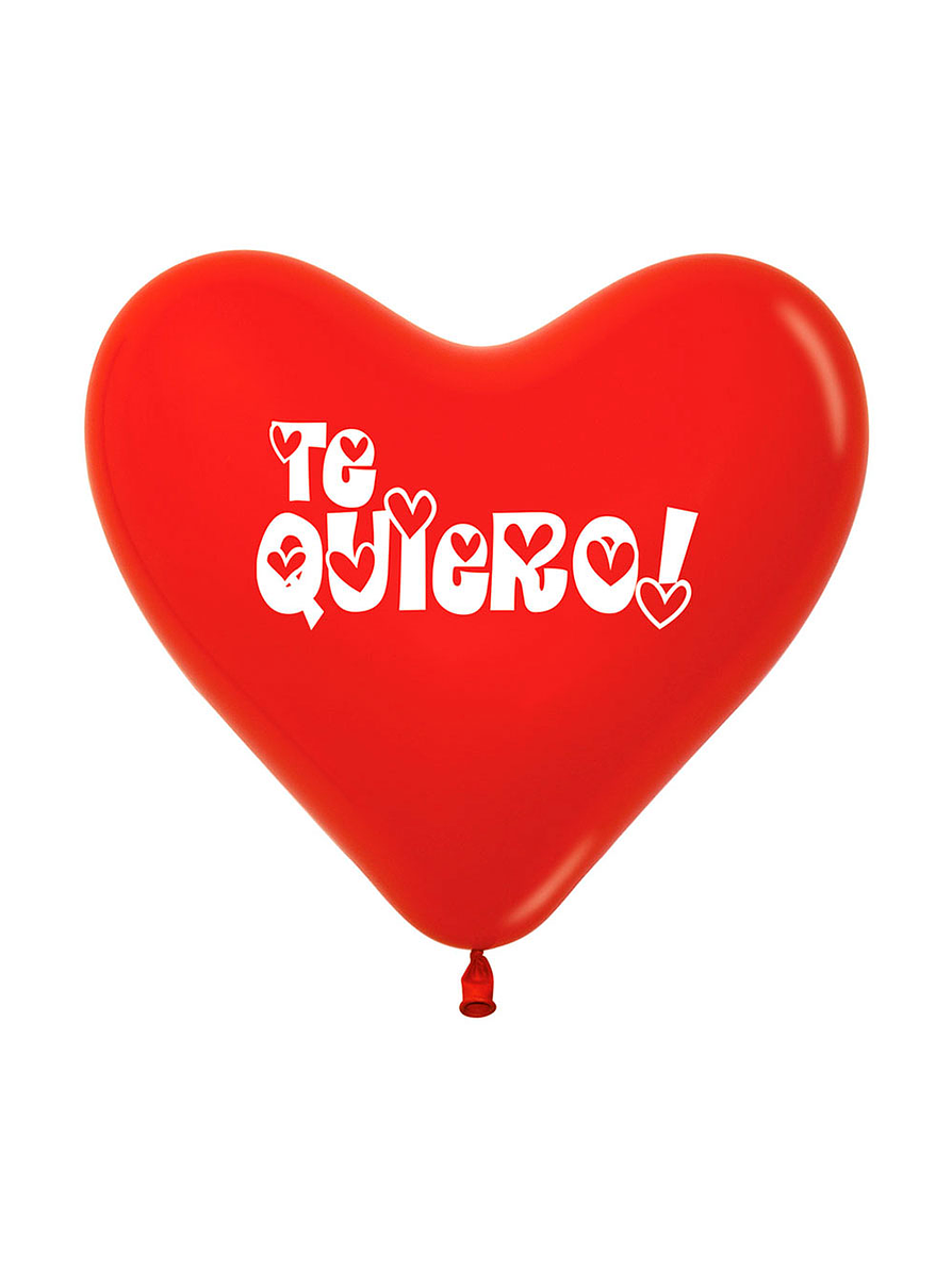 Globo Corazón Fashion Rojo Te Quiero  x 12 1
