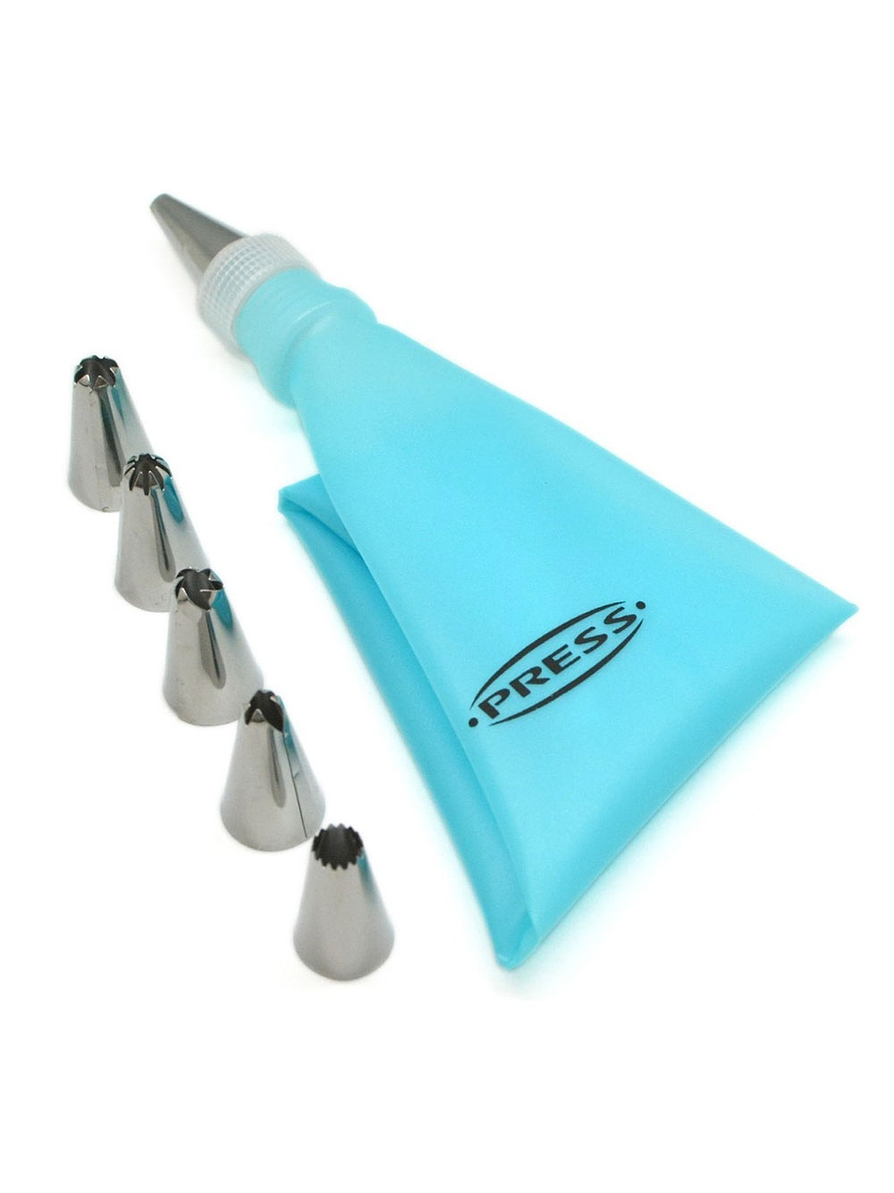 Manga Para Decorar En Silicona Con 6 Boquillas 1