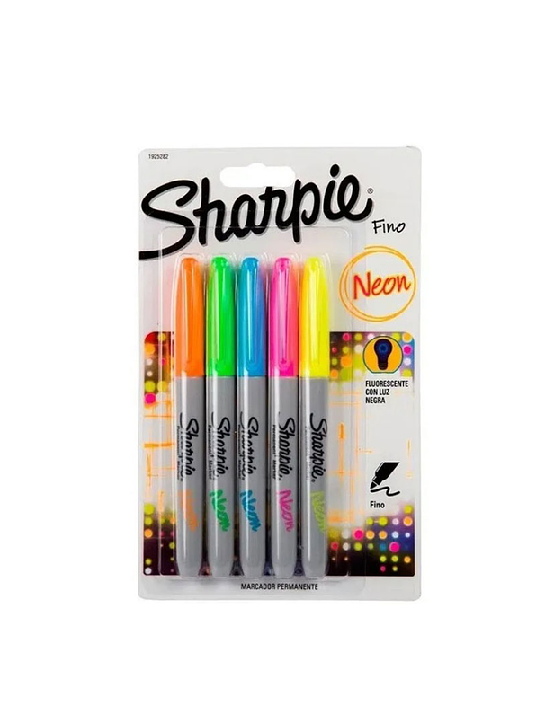 Sharpie fino neon x 5 unidades  1